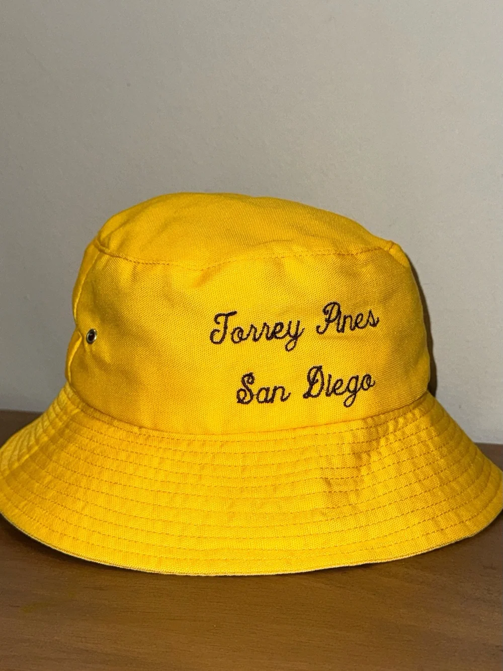 Torrey Pines San Diego Embroidered Yellow Kids Bucket Hat